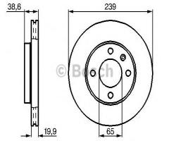 Bosch 0986478017 tarcza hamulc. vw golf ii,iii  84-97 wen., audi 80 (80, 82, b1), seat toledo i (1l)