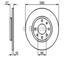 Bosch 0986478090 tarcza hamulc. citroen bx 81-94 peugeot 405 87-97, citroËn bx (xb-_)