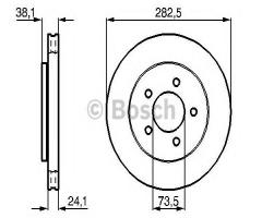 Bosch 0986478109 tarcza hamulc. chrysler voyager  00-, chrysler voyager iv (rg, rs)