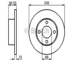 Bosch 0986478130 tarcza hamulc. audi 80  91-92, audi 80 (8c, b4)