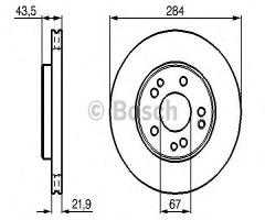 Bosch 0986478186 tarcza hamulc. mercedes w124  85-97 wen., mercedes-benz 190 (w201)