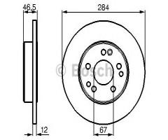 Bosch 0986478187 tarcza hamulc. mercedes w124  85-95, mercedes-benz sedan (w124)