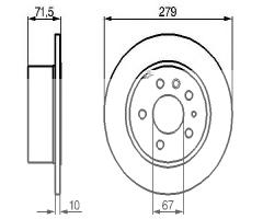 Bosch 0986478199 tarcza hamulc. mercedes w123  76-85 tył, mercedes-benz /8 (w114)