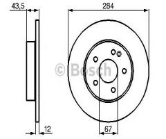 Bosch 0986478262 tarcza hamulc. mercedes w202 c-klasa  93-00, mercedes-benz klasa c (w202)