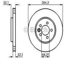 Bosch 0986478314 tarcza hamulc. rover 75  99-04, mg mg zt, rover 75 (rj)