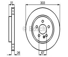 Bosch 0986478468 tarcza hamulc. mercedes w163 ml-klasa  98-05, mercedes-benz klasa m (w163)