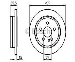 Bosch 0986478469 tarcza hamulc. mercedes w163 ml-klasa  98-01 tył, mercedes-benz klasa m (w163)