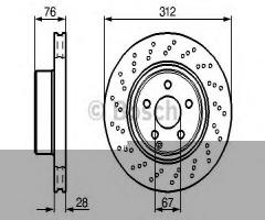 Bosch 0986478471 tarcza hamulc. mercedes w220 s-klasa  98-05, mercedes-benz klasa s (w220)