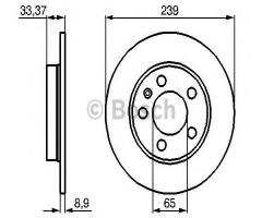 Bosch 0986478481 tarcza hamulc. vw golf iv  98-03 tył 4motion, audi tt (8n3)