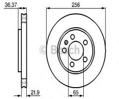 Bosch 0986478482 tarcza hamulc. vw golf iv  97-03 tył, audi tt (8n3), seat toledo ii (1m2)