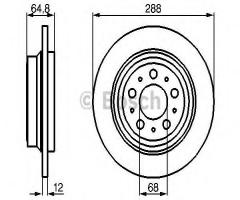 Bosch 0986478495 tarcza hamulc. volvo s60  00-09 tył, volvo s80 i (ts, xy)