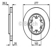 Bosch 0986478532 tarcza hamulc. nissan terrano  87-06, ford maverick (uds, uns)