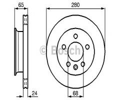 Bosch 0986478548 tarcza hamulc. vw t4  92-96 went., vw transporter iv autobus (70xb, 70xc, 7db, 7dw)
