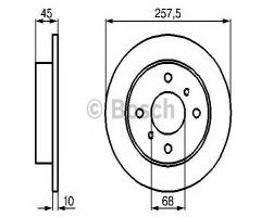 Bosch 0986478564 tarcza hamulc. nissan primera  90-99 tył, nissan primera (p10)