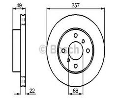 Bosch 0986478567 tarcza hamulc. nissan primera  90-99, nissan primera (p10)