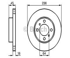Bosch 0986478572 tarcza hamulc. mitsubishi carisma  95-99, mitsubishi colt iv (ca_a)