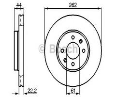 Bosch 0986478598 tarcza hamulc. renault laguna  94-01, renault laguna i (b56_, 556_)