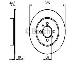 Bosch 0986478611 tarcza hamulc. renault laguna  93-01 tył, renault laguna i (b56_, 556_)