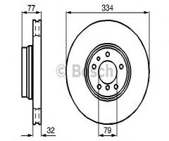 Bosch 0986478623 tarcza hamulc. bmw 7 e38 93-01 750i, alpina roadster (z8), bmw 7 (e38)