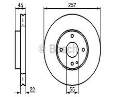 Bosch 0986478638 tarcza hamulc. mazda 323  89-99, mazda 323 c iv (bg)