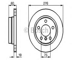 Bosch 0986478642 tarcza hamulc. bmw 3 e46  98-05 tył, bmw 3 (e36) touring 