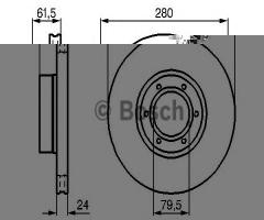 Bosch 0986478745 tarcza hamulc. renault master 98-01, opel movano nadwozie pełne (f9)