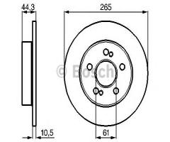 Bosch 0986478758 tarcza hamulc. renault scenic  00-03 rx4 tył, renault safrane i (b54_)