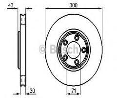 Bosch 0986478778 tarcza hamulc. jaguar s-type  99-08, jaguar s-type (ccx)