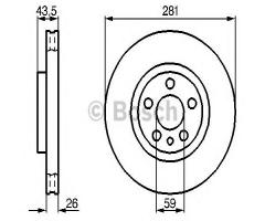 Bosch 0986478812 tarcza hamulc. fiat ulysse  94-02, citroËn evasion (22, u6), fiat ulysse (220)