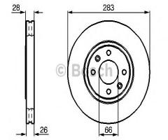 Bosch 0986478831 tarcza hamulc. peugeot 406  95-04 1,9td-3,0, citroËn xantia (x1), peugeot 406 (8b)