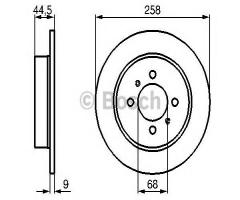 Bosch 0986478836 tarcza hamulc. nissan almera  98-00 tył (+abs), nissan sunny iii hatchback (n14)