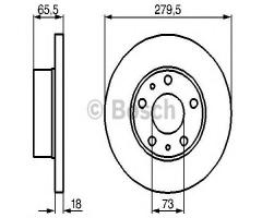 Bosch 0986478843 tarcza hamulc. fiat ducato  94-02 (10,14), citroËn jumper autobus (230p)