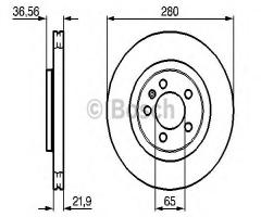 Bosch 0986478852 tarcza hamulc. skoda octavia 96-, audi a3 (8l1), seat toledo ii (1m2)
