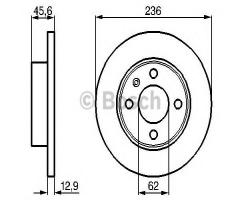 Bosch 0986478859 tarcza hamulc. skoda felicia  94-00, skoda favorit (781), vw caddy ii pick-up (9u7)