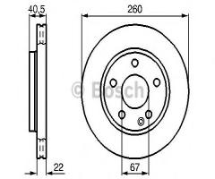 Bosch 0986478875 tarcza hamulc. mercedes w168 a-klasa  97-04, mercedes-benz klasa a (w168)
