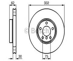 Bosch 0986478974 tarcza hamulc. bmw x5 e53  00-07, bmw x5 (e53)