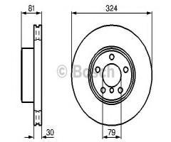 Bosch 0986479002 tarcza hamulc. bmw 7 e65/e66  02-08 730i - 735li, bmw 7 (e65, e66, e67)