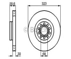Bosch 0986479060 tarcza hamulc. audi vw, audi a8 (4d2, 4d8), vw phaeton (3d_)