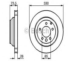 Bosch 0986479095 tarcza hamulc. vw touareg 02- tył, audi q7 (4l), porsche cayenne, vw touareg (7p5)