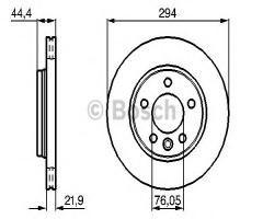 Bosch 0986479097 tarcza hamulc. vw t5  03- tył, vw transporter v autobus (7hb, 7hj, 7eb, 7ej, 7ef)