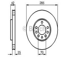 Bosch 0986479107 tarcza hamulc. opel vectra c 02-08 1,6-2,2dti, fiat croma (194), opel vectra c