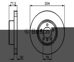 Bosch 0986479115 tarcza hamulc. bmw 5 e60  03-10, bmw 5 (e60)