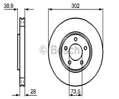 Bosch 0986479117 tarcza hamulc. chrysler voyager  00-, chrysler voyager iv (rg, rs)