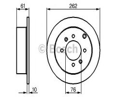 Bosch 0986479125 tarcza hamulc. hyundai sonata  98-04 tył, hyundai sonata iv (ef), kia magentis (gd)