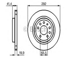Bosch 0986479142 tarcza hamulc. opel vectra c  02-08 tył wen., fiat croma (194), opel vectra c