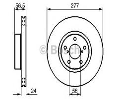 Bosch 0986479147 tarcza hamulc. subaru forester  97-08, subaru legacy i (bc)