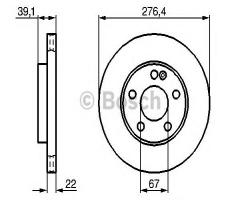 Bosch 0986479186 tarcza hamulc. mercedes w169 a-klasa  04-, mercedes-benz klasa a (w169)