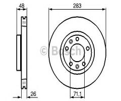 Bosch 0986479193 tarcza hamulc. peugeot 407  04-, peugeot 508