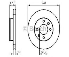 Bosch 0986479206 tarcza hamulc. hyundai getz  02-09 (-abs) wen., hyundai getz (tb)