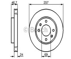 Bosch 0986479207 tarcza hamulc. hyundai elantra  00-06 wen, hyundai elantra (xd)